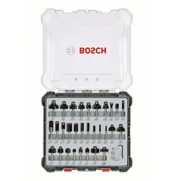 BOSCH Set raznih glodala, 30 komada, držač od 8 mm