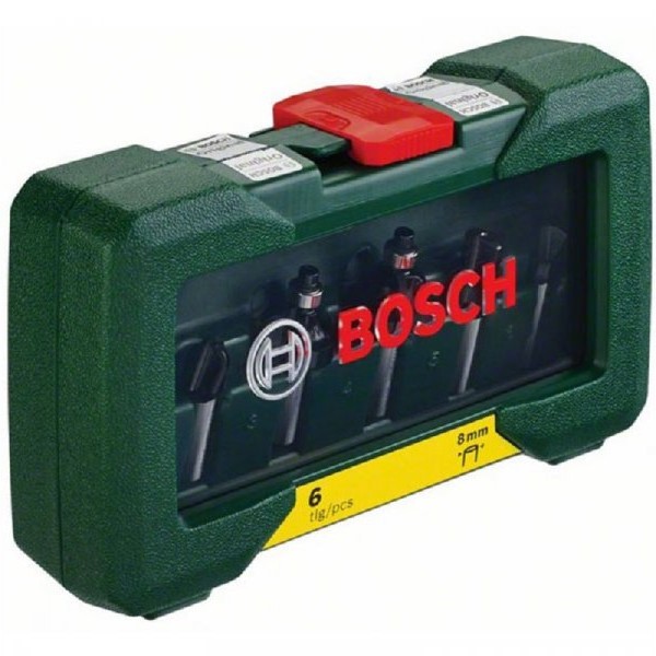 BOSCH zeleni alat 6-delni set TC glodala (8 mm prihvat) 2607019463
