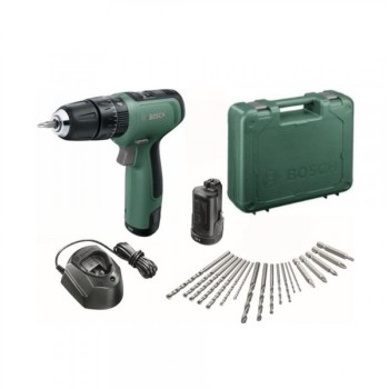 BOSCH zeleni alat Easy Drill 1200 Akumulatorska bušilica 2 x 1,5 Ah + GAL 1210 CV u koferu sa setom priborom