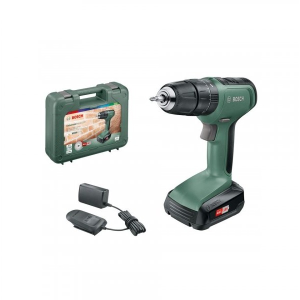 BOSCH zeleni alat Universal Drill 18 Akumulatorska bušilica 1 x 1,5 Ah + AL 1810 CV u koferu