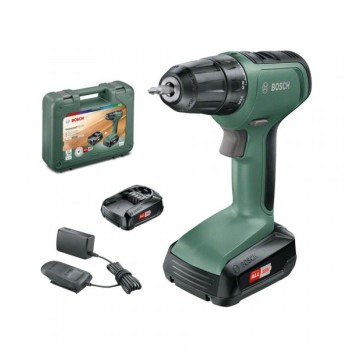 BOSCH zeleni alat Universal Drill 18 Akumulatorska bušilica 2 x 1,5 Ah + AL 1810 CV u koferu