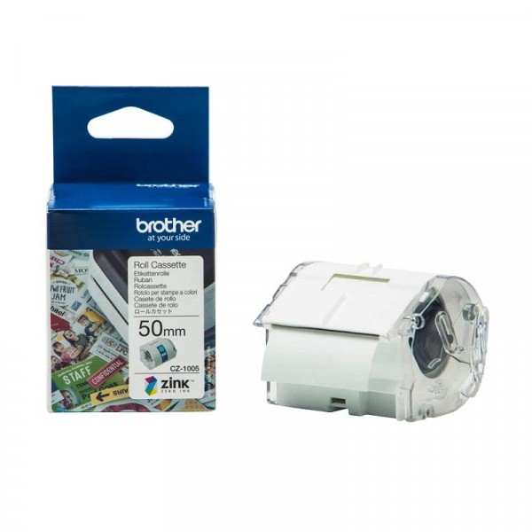 Brother CZ-1005 full colour continuous label roll, 50mm wide