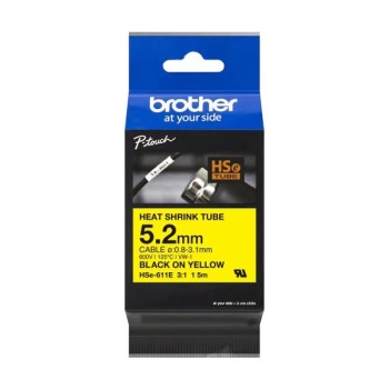 Brother HSE611E 5,2mm crno/žuto