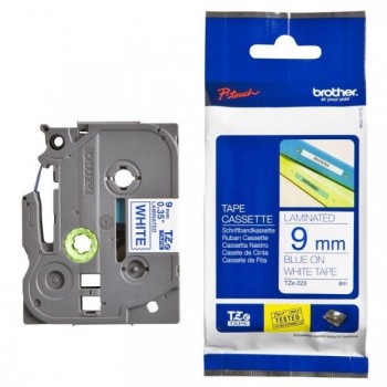 Brother TZE223 9mm plavo/belo