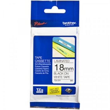 Brother TZE243 18mm plavo/belo