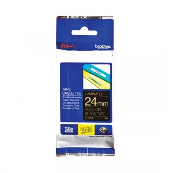 Brother TZE354 24mm zlatno/crno
