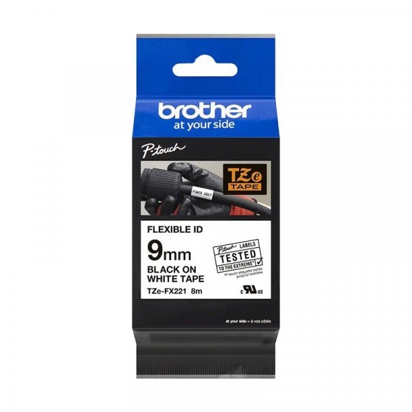 Brother TZEFX221 fleksi traka 9mm crno/belo