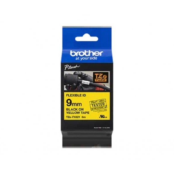 Brother TZEFX621 9mm crno/žuto