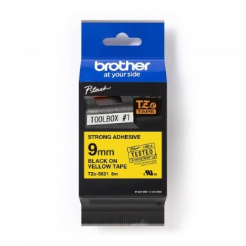 Brother TZES621 9mm crno/žuto Strong