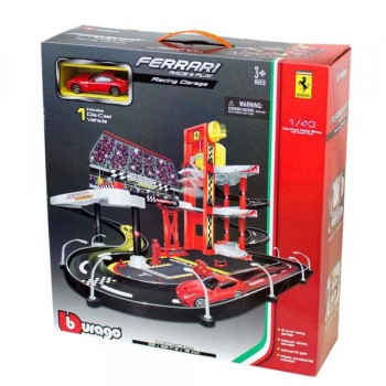 BURAGO FERRARI 1:43 R P RACING GARAGE, INCL. 1 CAR