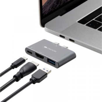 CANYON Dual port 3-u-1 HUB za Apple Mac uređaje, DS-1 (CNS-TDS01DG)