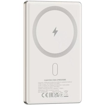 CANYON OnPower 505 slim Magnetic PowerBank baterija-punjač 5000 mAh Bež (CNS-CPB505BE)
