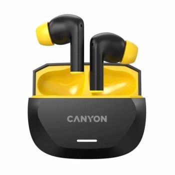 CANYON Slušalice HEXAGON 7 TWS ANC+ENC Wireless Charge Black Yellow