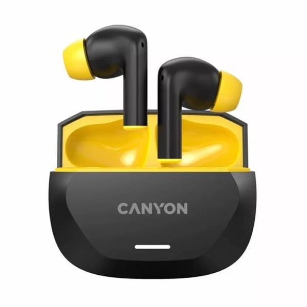 CANYON Slušalice HEXAGON 7 TWS ANC+ENC Wireless Charge Black Yellow