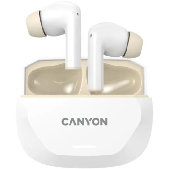 CANYON Slušalice HEXAGON 7 TWS ANC+ENC Wireless Charge White Beige