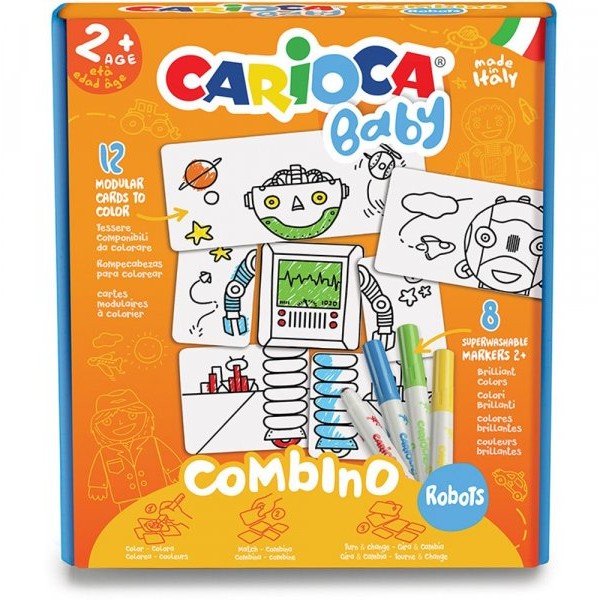 CARIOCA Flomaster set Combino Robots Baby 1/8 42896