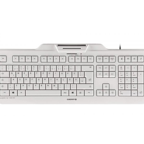 CHERRY KC-1000SC tastatura sa čitačem smart kartica, USB, bela