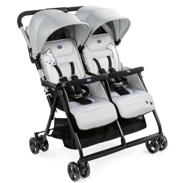CHICCO Kolica za blizance Ohlala, Silver cat