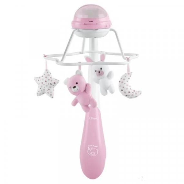 CHICCO Muzička vrteška sa dugom, roze