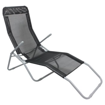 CHOMIK Ležaljka za baštu/plažu crna LEZ5897