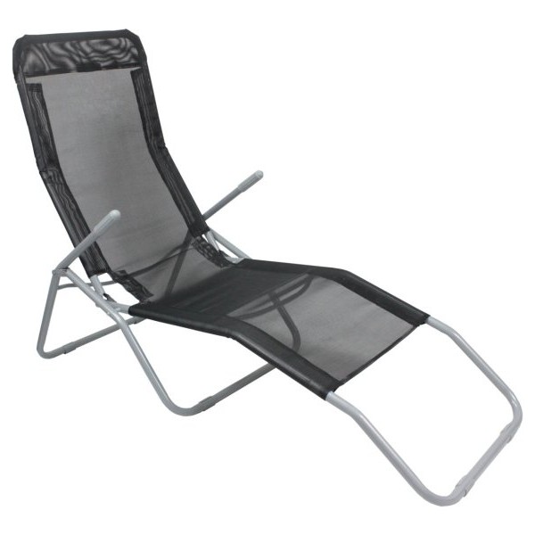 CHOMIK Ležaljka za baštu/plažu crna LEZ5897