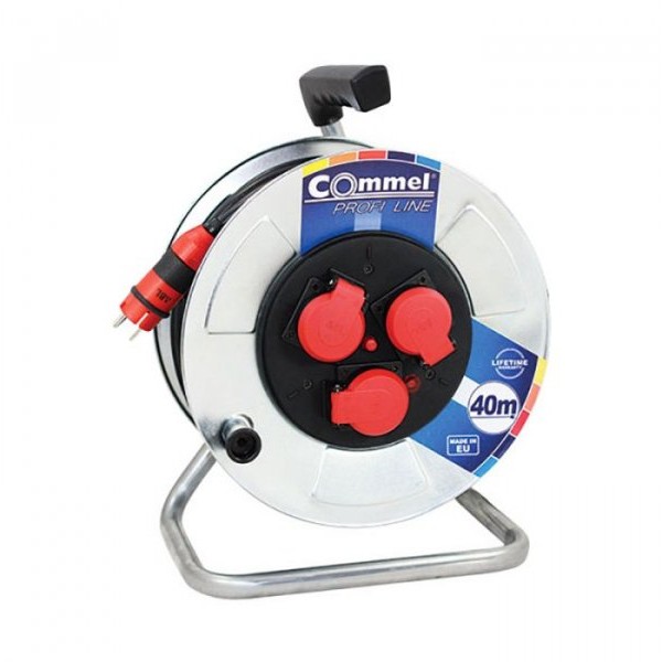 COMMEL Kabl Sa Motalicom Metalni Bubanj 280mm Monofaz 40m H05RR-F 3G2,5