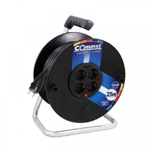 COMMEL Kabl sa motalicom PVC bubanj 230mm monofazna 25m H05RR-F 3G1,5 C0975