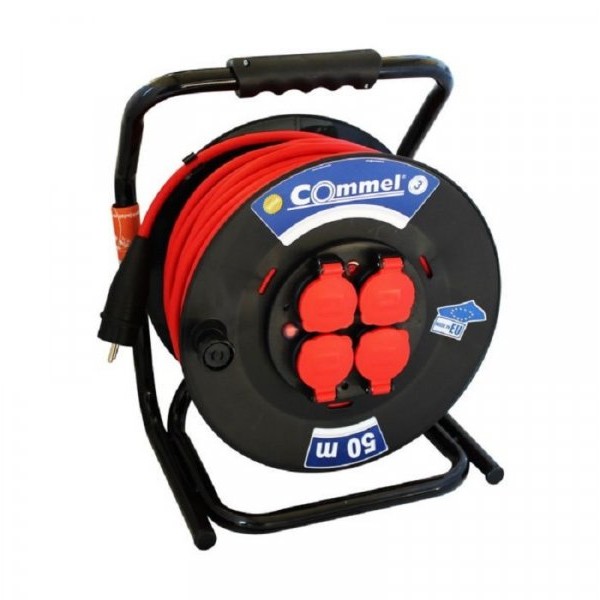 COMMEL Kabl sa motalicom PVC bubanj 320mm monofazna 50m H05RR-F 3G2,5 C0932