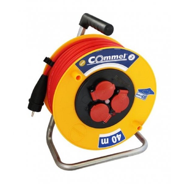 COMMEL Kabl sa motalicom PVC bubnj 280mm monofazna 40m H05RR-F 3G2,5 C0982