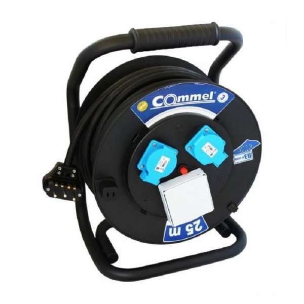 COMMEL Kabl sa motalicom PVC bubnj 320mm šuko trofazn 25m H05VV-F 5G2,5 C0914