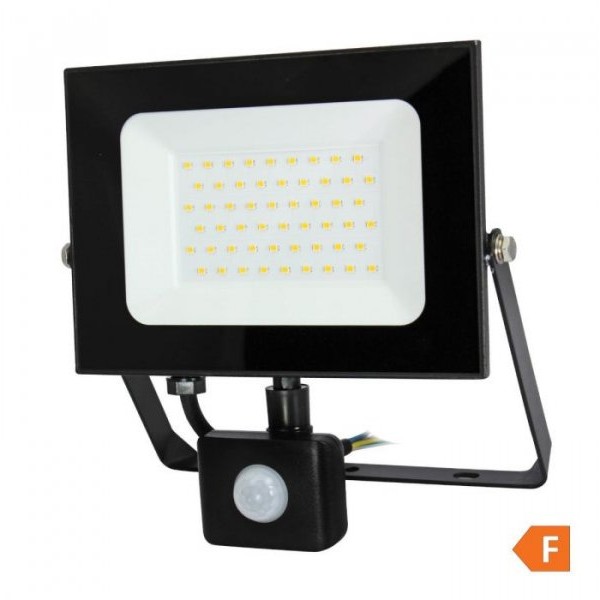 COMMEL LED Reflektor 50W Detek Pokreta 4000k 4250lm 30kh Crni C307-259