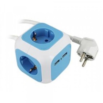 COMMEL Prenosiva utičnica 4xschuko 16A 250V+2xUSB 5V 2.1A  C234-161