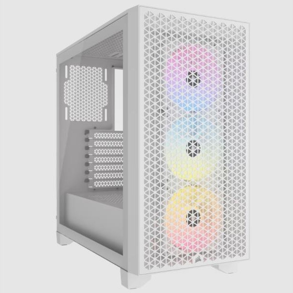 CORSAIR Kućište Corsair 3000D RGB AIRFLOW Mid-Tower White, CC-9011256-WW
