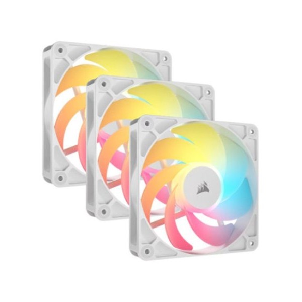 CORSAIR Ventilatori Corsair 3x RS120-R ARGB 120mm PWM-Triple Pack - White, CO-9050197-WW