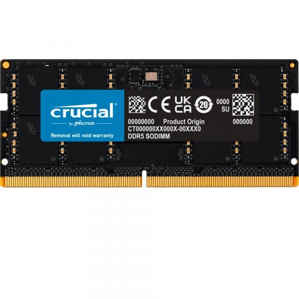 CRUCIAL 32GB DDR5-5600 SODIMM CL46 16Gbit CT32G56C46S5