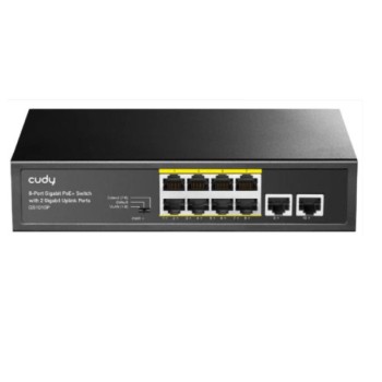CUDY Cudy GS1010PS2 8-Port Gigabit PoE+ Switch with 2 Gigabit Uplink ports and 2 Gigabit SFP slot 120W