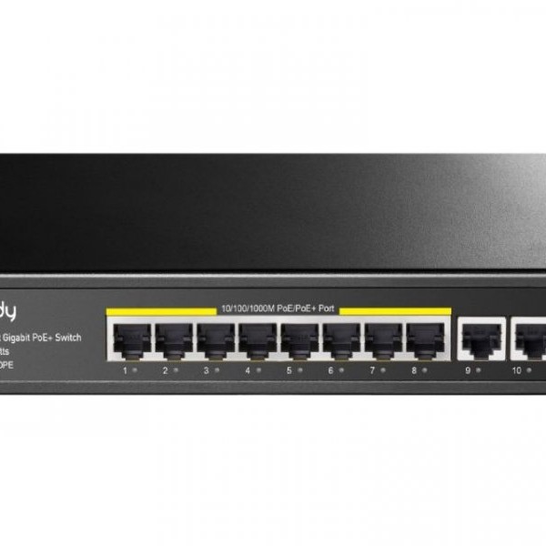 CUDY GS1010PE 10-Port Gigabit PoE+ Switch
