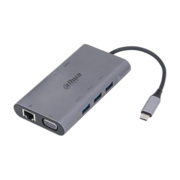 DAHUA TC39 Docking station i čitač smart kartica 9u1, USB-C 3.1 na 1xHDMI, 1xVGA, 3xUSB3.0, 1xLAN (RJ45), 1xSD, 1xTF, 1xPD