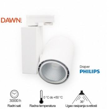 DAWN LED REFLEKTOR ŠINSKI 338201-3 40W 4000K BELI