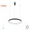 DAWN Vesta 366 LED visilica crna