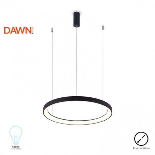 DAWN Vesta 366 LED visilica crna