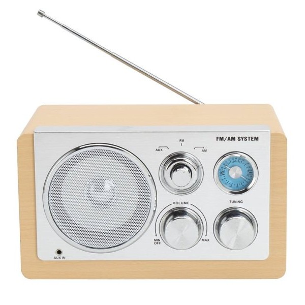 DENVER TR-63LW Lightwood AM/FM Radio