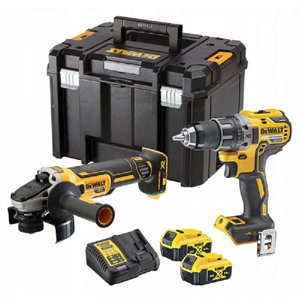 DeWALT Akumulatorski set bušilica-odvijač i brusilica DCK2020P2T
