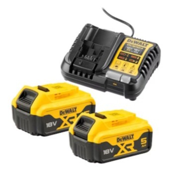 DeWALT Set 2 x baterija i punjač 18V XR® 5Ah DCB1104P2-QW