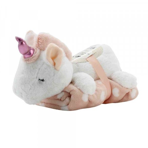 DEXY CO Sweet dreams ćebe i igračka jednorog roze ( YD630305 )