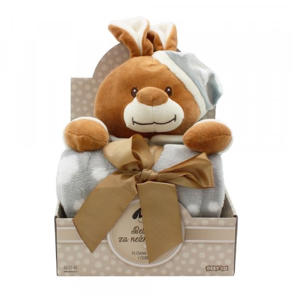 DEXY CO Sweet dreams ćebe i igračka zeka nature ( YD5337N02 )