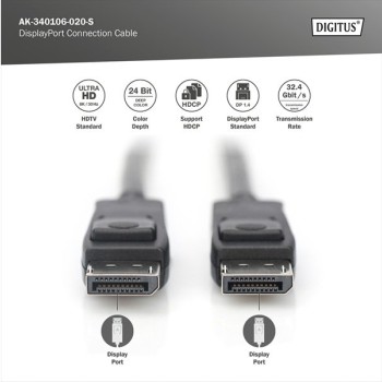 DIGITUS Kabl Display port na Display port 1.4 8K 2m crni