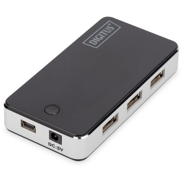 DIGITUS USB hub 2.0 7 porta sivi