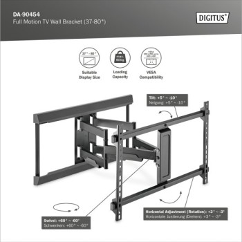 DIGITUS Zglobni nosač za televizore 37-80''