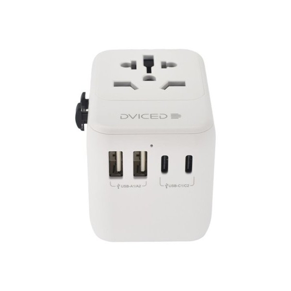 DVICED Universal travel adapter 28W - White